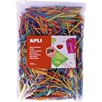 Los mejores  - APLI Kids 18157 - Mini palitos de madera colores surtidos MAXI formato 1500 u- Madera Natural